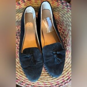 J. Crew Women's Black Suede Tassel Loafers-9